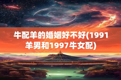 牛配羊的婚姻好不好(1991羊男和1997牛女配)