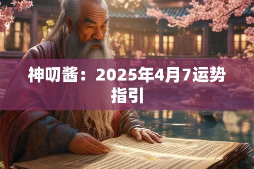 神叨酱：2025年4月7运势指引
