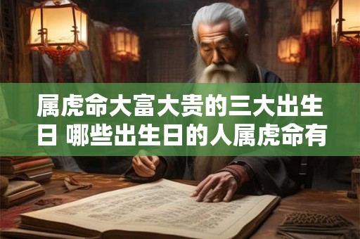 详细阅读:属虎命大富大贵的三大出生日 哪些出生日的人属虎命有可能大富大贵 属虎命大富大贵的三大出生日 哪些出生日的人属虎命有可能大富大贵