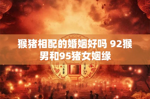 猴猪相配的婚姻好吗 92猴男和95猪女姻缘