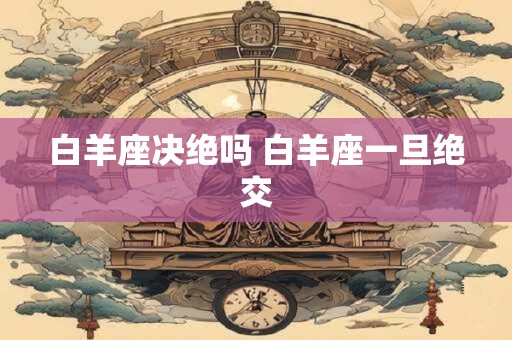 白羊座决绝吗 白羊座一旦绝交