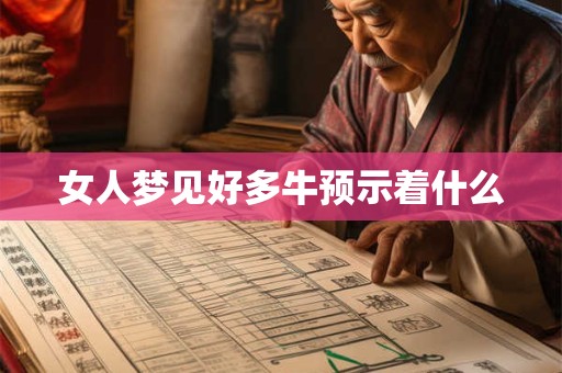 女人梦见好多牛预示着什么