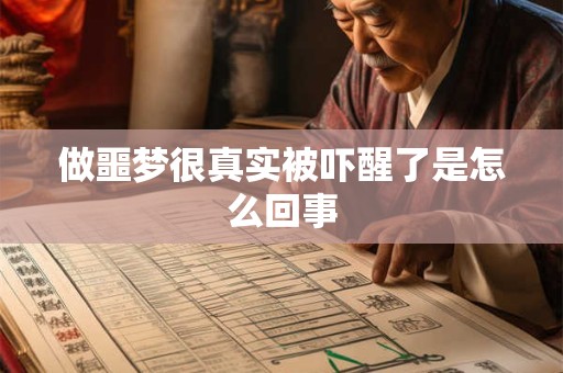 做噩梦很真实被吓醒了是怎么回事