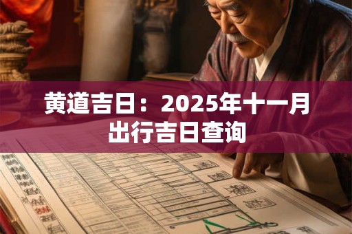 黄道吉日：2025年十一月出行吉日查询