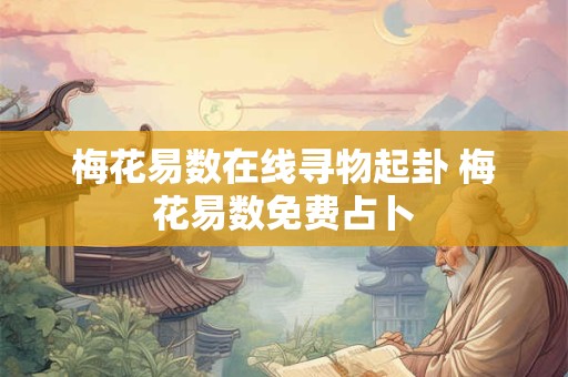 梅花易数在线寻物起卦 梅花易数免费占卜