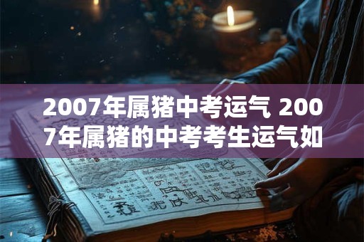 2007年属猪中考运气 2007年属猪的中考考生运气如何