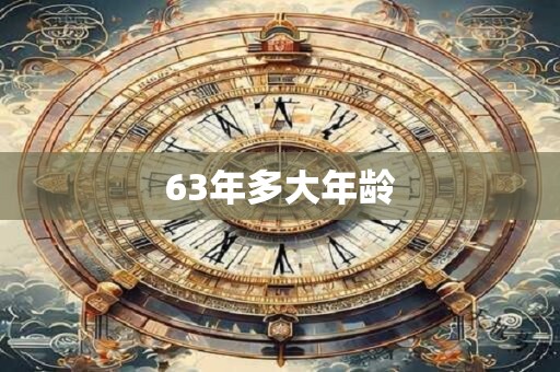63年多大年龄
