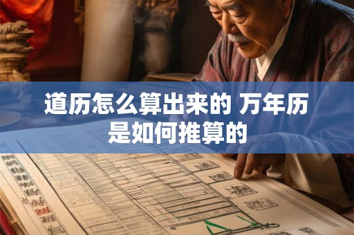 道历怎么算出来的 万年历是如何推算的