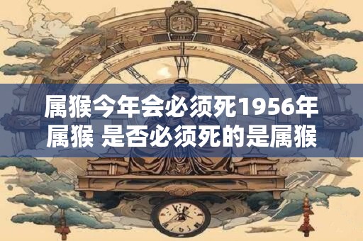 属猴今年会必须死1956年属猴 是否必须死的是属猴且出生于1956年的人