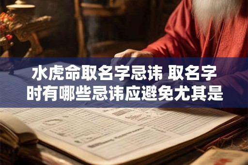 水虎命取名字忌讳 取名字时有哪些忌讳应避免尤其是针对水虎命的人