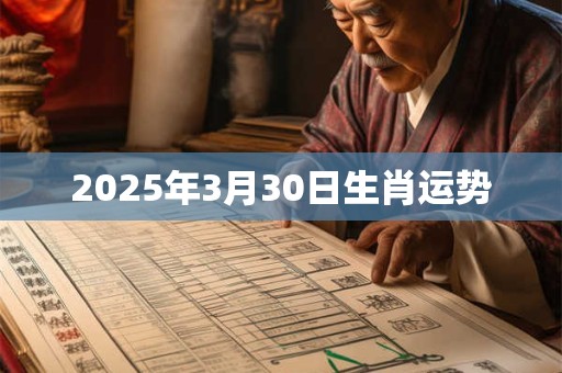 详细阅读:2025年3月30日生肖运势 2025年3月30日生肖运势