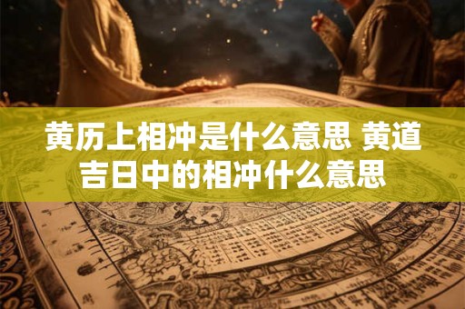 黄历上相冲是什么意思 黄道吉日中的相冲什么意思
