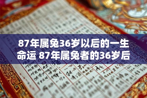 87年属兔36岁以后的一生命运 87年属兔者的36岁后命运如何