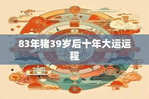 83年猪39岁后十年大运运程