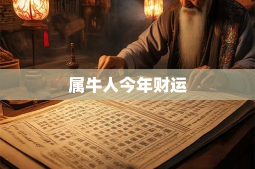 属牛人今年财运