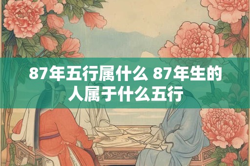 87年五行属什么 87年生的人属于什么五行