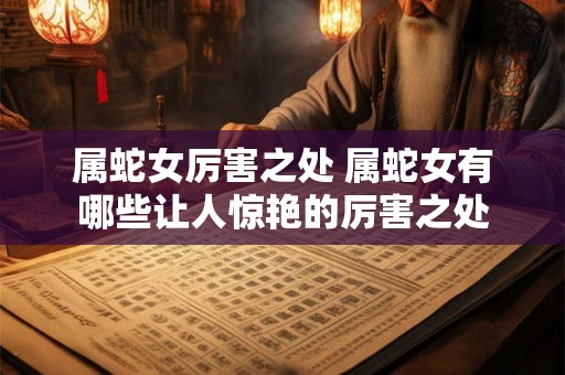 属蛇女厉害之处 属蛇女有哪些让人惊艳的厉害之处