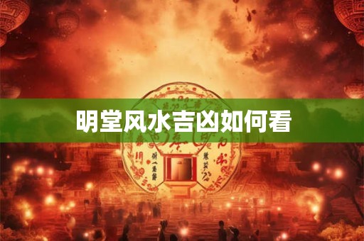明堂风水吉凶如何看