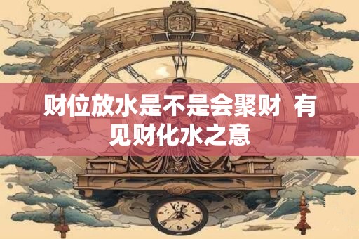 财位放水是不是会聚财  有见财化水之意