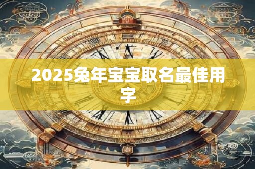 2025兔年宝宝取名最佳用字