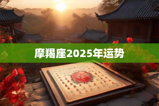 摩羯座2025年运势