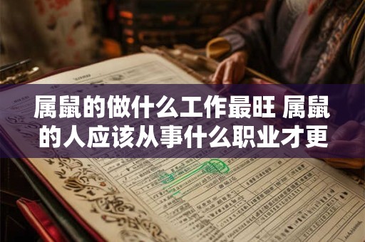 属鼠的做什么工作最旺 属鼠的人应该从事什么职业才更容易成功发展
