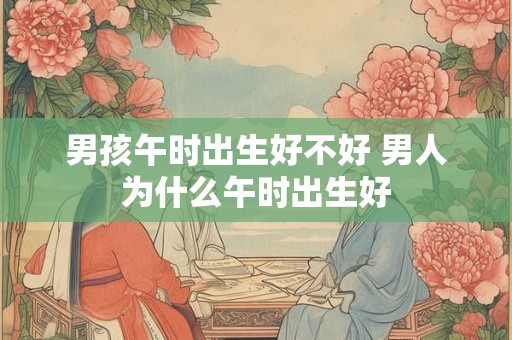 男孩午时出生好不好 男人为什么午时出生好
