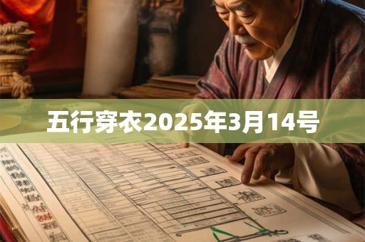 五行穿衣2025年3月14号
