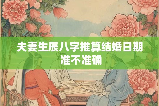 夫妻生辰八字推算结婚日期 准不准确