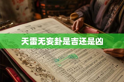 天雷无妄卦是吉还是凶
