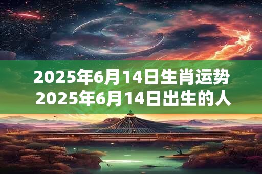 2025年6月14日生肖运势 2025年6月14日出生的人属于哪个生肖他们在2025年的运势如何