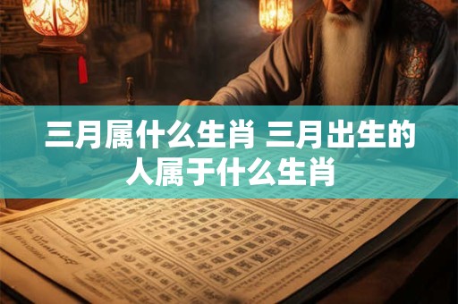 三月属什么生肖 三月出生的人属于什么生肖