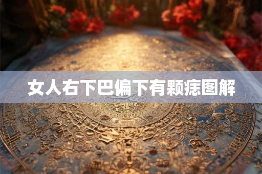 女人右下巴偏下有颗痣图解