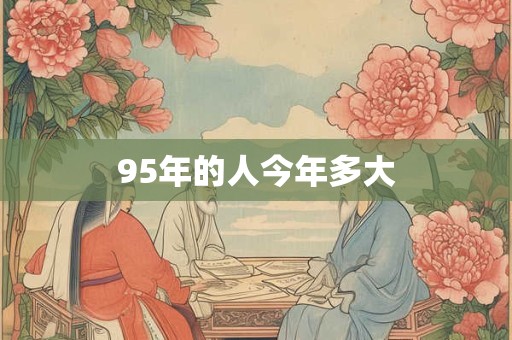 95年的人今年多大