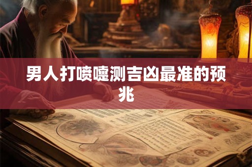 男人打喷嚏测吉凶最准的预兆