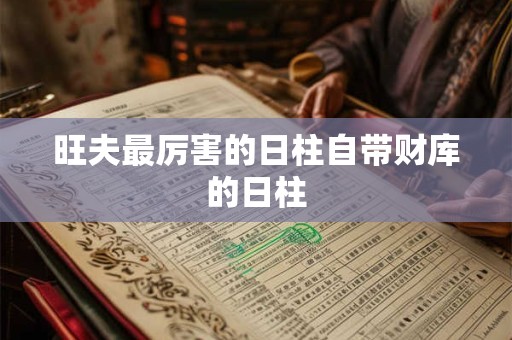 旺夫最厉害的日柱自带财库的日柱