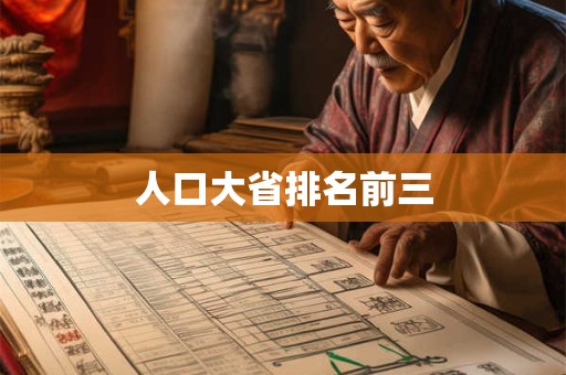 人口大省排名前三