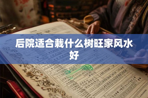 后院适合栽什么树旺家风水好
