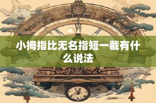 小拇指比无名指短一截有什么说法