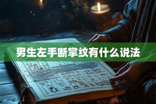 男生左手断掌纹有什么说法