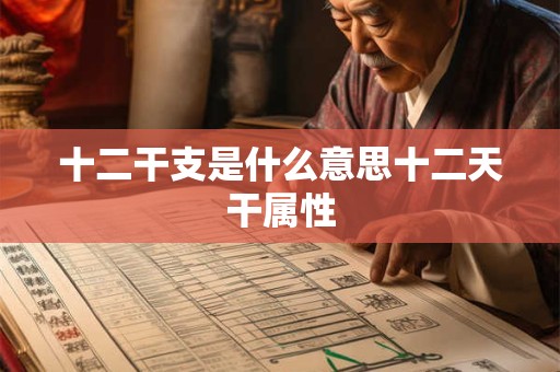 十二干支是什么意思十二天干属性