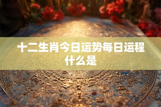 十二生肖今日运势每日运程什么是