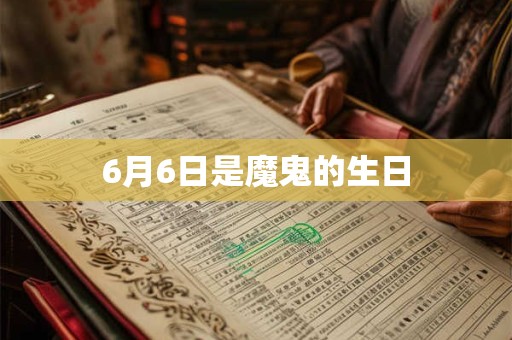 6月6日是魔鬼的生日