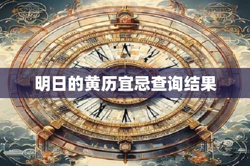 明日的黄历宜忌查询结果