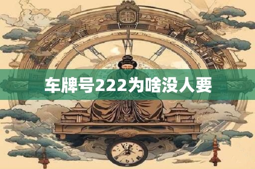 车牌号222为啥没人要