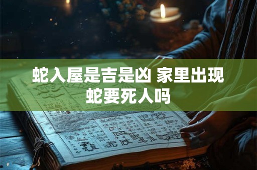 蛇入屋是吉是凶 家里出现蛇要死人吗