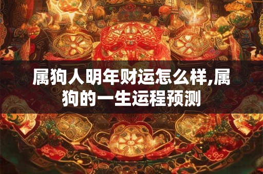 属狗人明年财运怎么样,属狗的一生运程预测