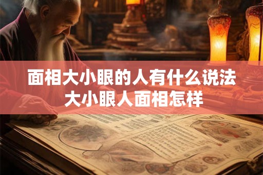 面相大小眼的人有什么说法 大小眼人面相怎样