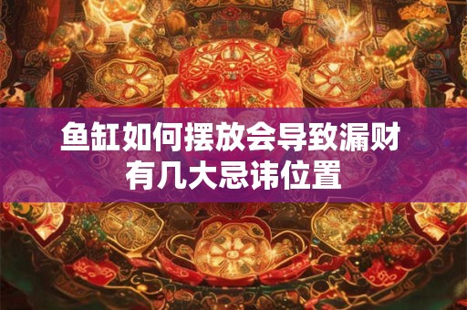鱼缸如何摆放会导致漏财 有几大忌讳位置