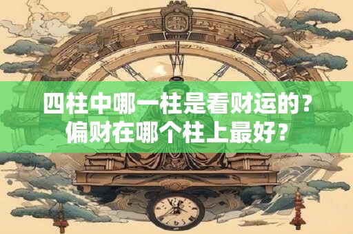 四柱中哪一柱是看财运的？偏财在哪个柱上最好？